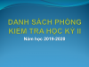 Danh sách phòng Kiểm tra HK II 2019-2020 (K11)